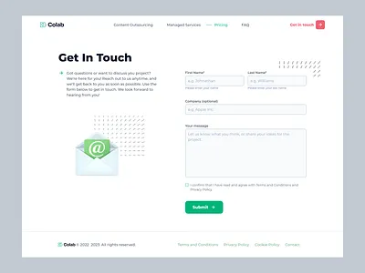 Contact page clear form graphic design interface logo minimal site sesign ui ux