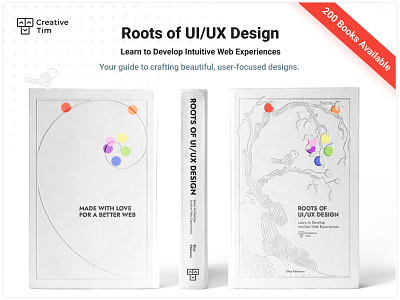Roots of UI/UX Design.Learn to Develop Intuitive Web Experience 3d book branding code concept design development education guide learn preorder ratio responsive uiux web