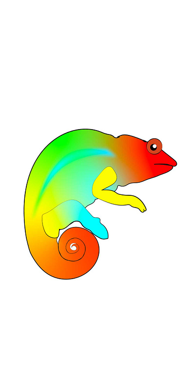 Chameleon graphic design illustration vector