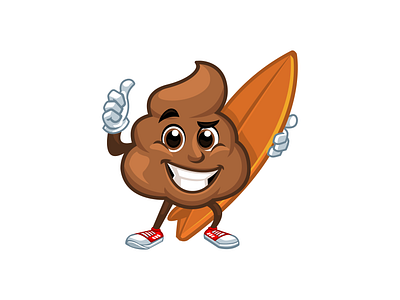 Dirty Deeds Septic Service Mascot Design air conditioning design emoji fun mascot illustration logo design mascot mascot design mascot logo playful mascot poop emoji surfing mascot