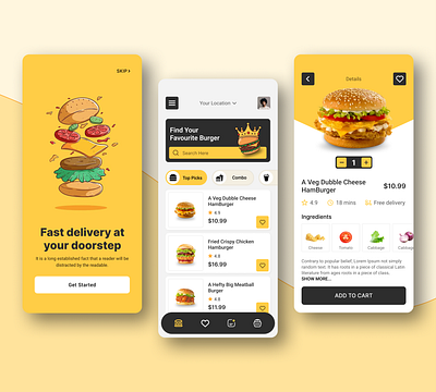 online food ordering app design app design graphic design typography ui ux