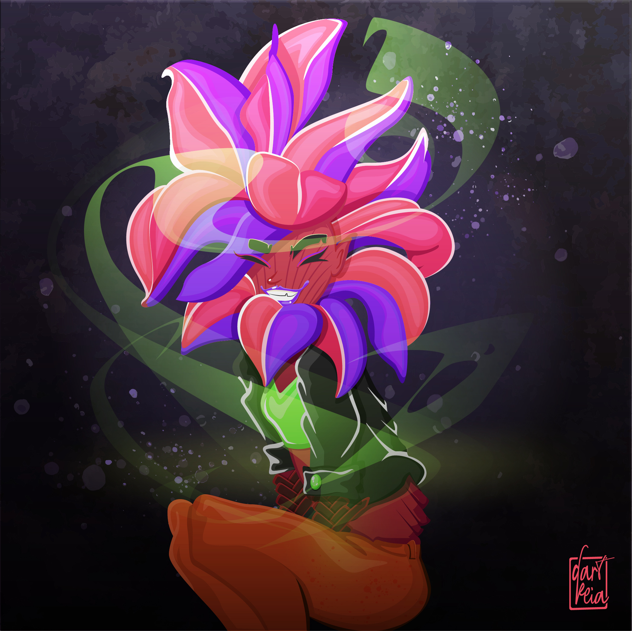 Reddish adobeillustrator characterdesign creature digitalart digitalartist digitalillustration plant tropicalplant vectorart vectorartist vectorillustration