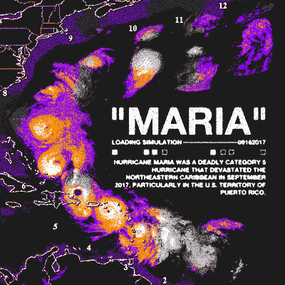 Hurricane Maria Poster Design 90s band design edgy graphic design hurricane illustration logo poster ui