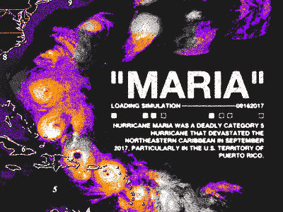 Hurricane Maria Poster Design 90s band design edgy graphic design hurricane illustration logo poster ui