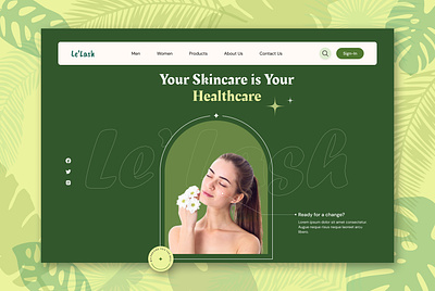 Skincare Website design desktop health skincare ui user friendly ux website