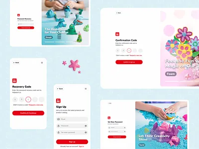 Master Toys Password Recovery dough password password recovery registration signup slime toy company ui ui design web design website