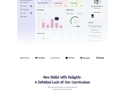 Enlightr - E-learning platform Multipage theme color elearning pastel platform tailwindcss