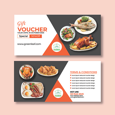 Voucher Design | Gift | Modern | Corporate | Restaurant branding business corporate corporate voucher delicious design fast food fish flyer gift graphic design illustration menu modern poster design restaurant restaurant food thumbnail ui voucher