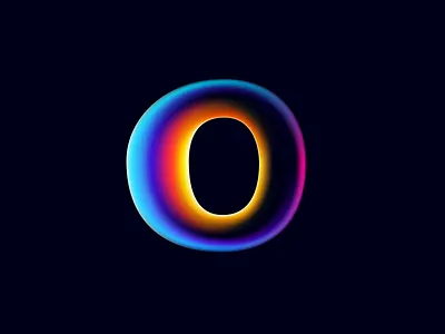 O letter logo with neon glitch alphabet exposure font glitch glowing icon illusion letter lettering logo mark multicolor shift type