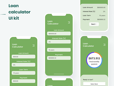 Loan App Calculator, Daily UI #004 dailyui dribbble ui