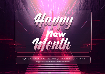 HAPPY NEW MONTH branding design graphic design happy illustration logo month motion graphics new typography ui ux vector