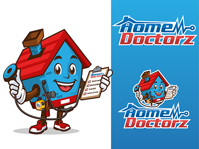 Home Doctorz Logo and Mascot Design brand identity branding design logo doctor mascot home doctorz house logo house mascot logo mascot design maintenance mascot mascot design mascot logo repair