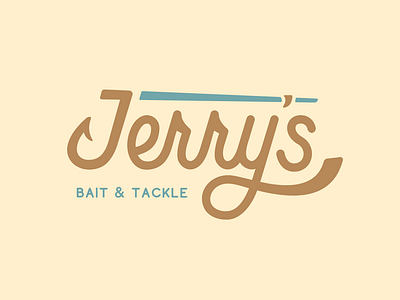 Jerry's Bait & Tackle Logo brand design branding design graphic design logo logo design logos