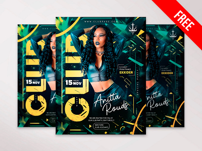 Free Club Night Flyer PSD Template club club flyer download e flyer event flyer flyer design flyer designer flyer template free free club flyer free psd freebie party party flyer psd