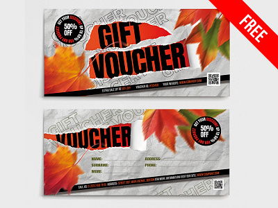 Free Autumn Gift Certificate certificate certificate design certificate template coupon design discount discount card free free psd freebie gift certificate gift voucher psd voucher voucher template