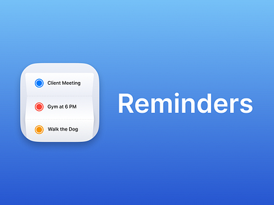 Reminders IOS - App icon redesign concept #41 app branding design graphic design illustration logo typography ui ux vector