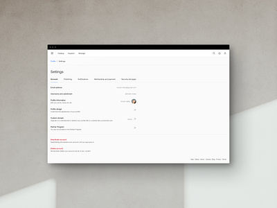 Profile settings art direction clean clean ui dailyui dashboard design lithuania minimal panel preferences product design profile profile settings saas settings ui user interface ux web app web design