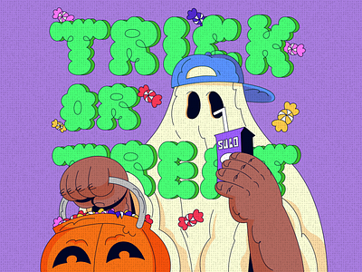 Trick or Treat dribbble ghost halloween happyhalloween illustration illustrator new trickortreat vector
