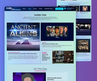 AlienCon "Insider Hub" concept branding design graphic design typography ui web website