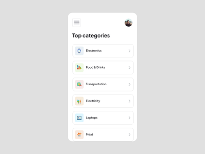 Categories list android app design appdesign apps categories design ios list mobileappdesign mobileapps profile top ui ui design userinterfacedesign ux ux design