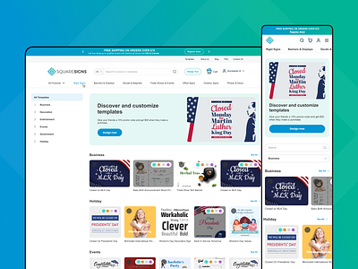 Square Signs Templates Page canva clean mobile online printing printing responsive templates ui ux web website