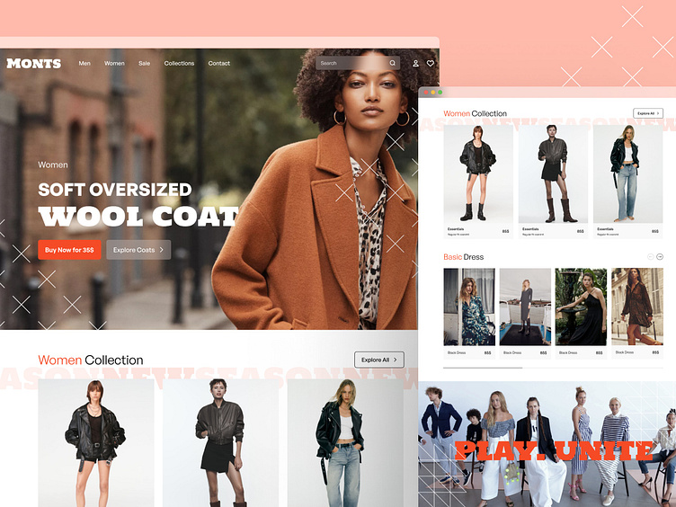 Shopping Website by Yaren on Dribbble