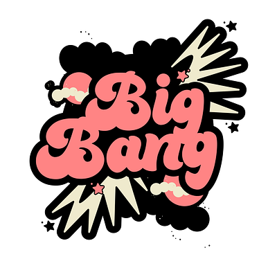 The Big Bang, if it branded itself big bang branding design graphic design logo pink space