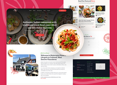 Italiant Restaurant UIUX chef food funnel design italiano restaurant landing page restaursnt ui uiux user experience user interface ux website