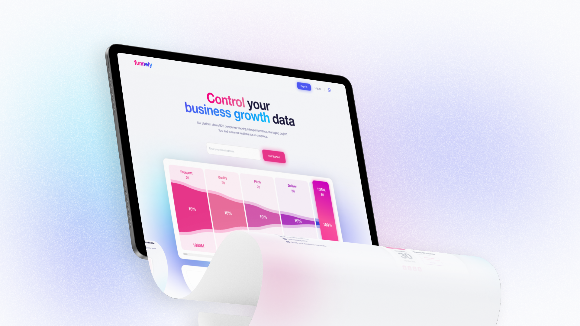Landing Page · Funnely graphic design growht landing page marketing ui ux