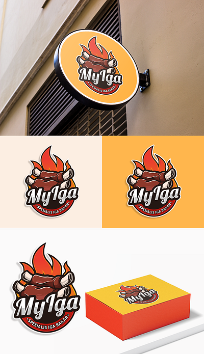 iga bakar logo mascot app branding design graphic design illustration logo logo mascot typography ui ux vector