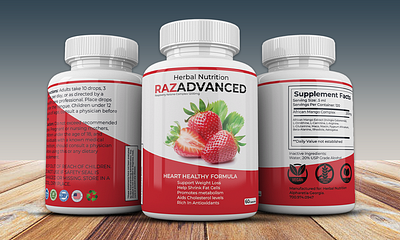 Razadvanced supplement design box design cbd design hemp oil lebel design supplement design