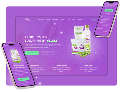 Multipurpose website for beauty company ecommerce graphic design landing page ui