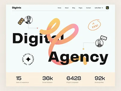 Digital Agency Website Design: Landing Page agency design design agency digital flat homepage landing page landingpage minimal ui uideesign ux web design webdesign website webui