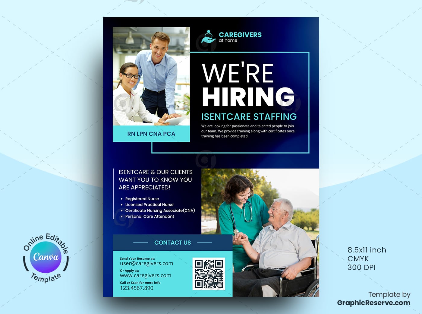 Caregivers Hiring Flyer Template Design By Graphic Reserve On Dribbble   Original 803029d7a11b5d80a620873296159e5e 