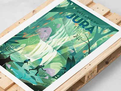 Jura. art direction france illus illustration landscape poster print travel vintage