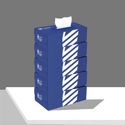 Packaging Design | Tissue Box for ESGT 3d animation blue and white box blue box box design branding designers for you motion graphics new packaging design packaging packaging template template tissue box design tissue box designs tissue box mockup tissue paper box ui