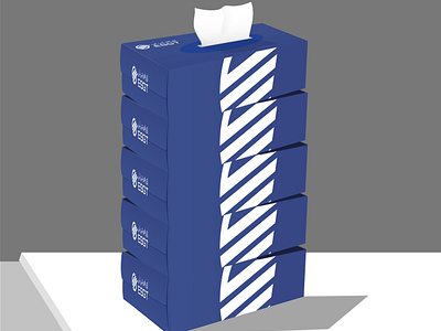 Packaging Design | Tissue Box for ESGT 3d animation blue and white box blue box box design branding designers for you motion graphics new packaging design packaging packaging template template tissue box design tissue box designs tissue box mockup tissue paper box ui