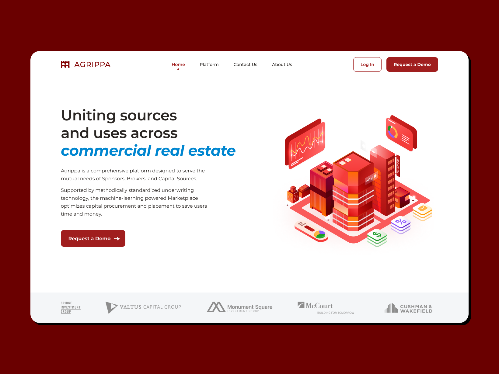 Agrippa brand identity fintech graphic design illustration logo real estate saas ux visual design