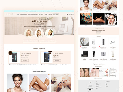 L'ECLAT - Beauty Salon and Spa beauty products beauty salon clean cosmetic design ecommerce landing page product page skin care ui website