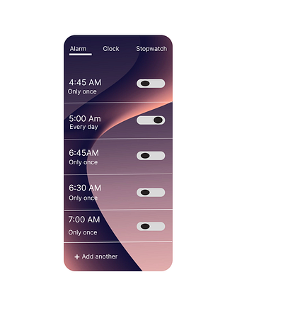 alarm app ui design #challenge 23 #hype4.academy ui