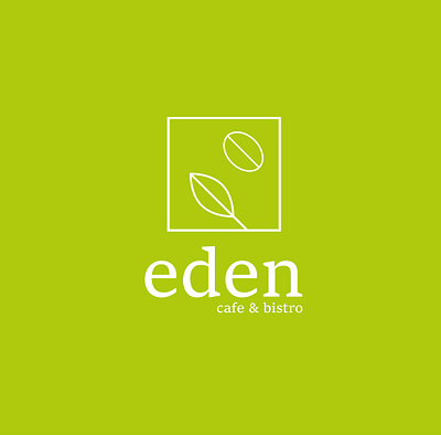 Eden Piešťany - Cafe Bistro Logo Logotype designer bar bistro cafe design designer fresh graficky dizajner grafik green hipster kiwi logo logotype minimal piestany slovakia slovensko