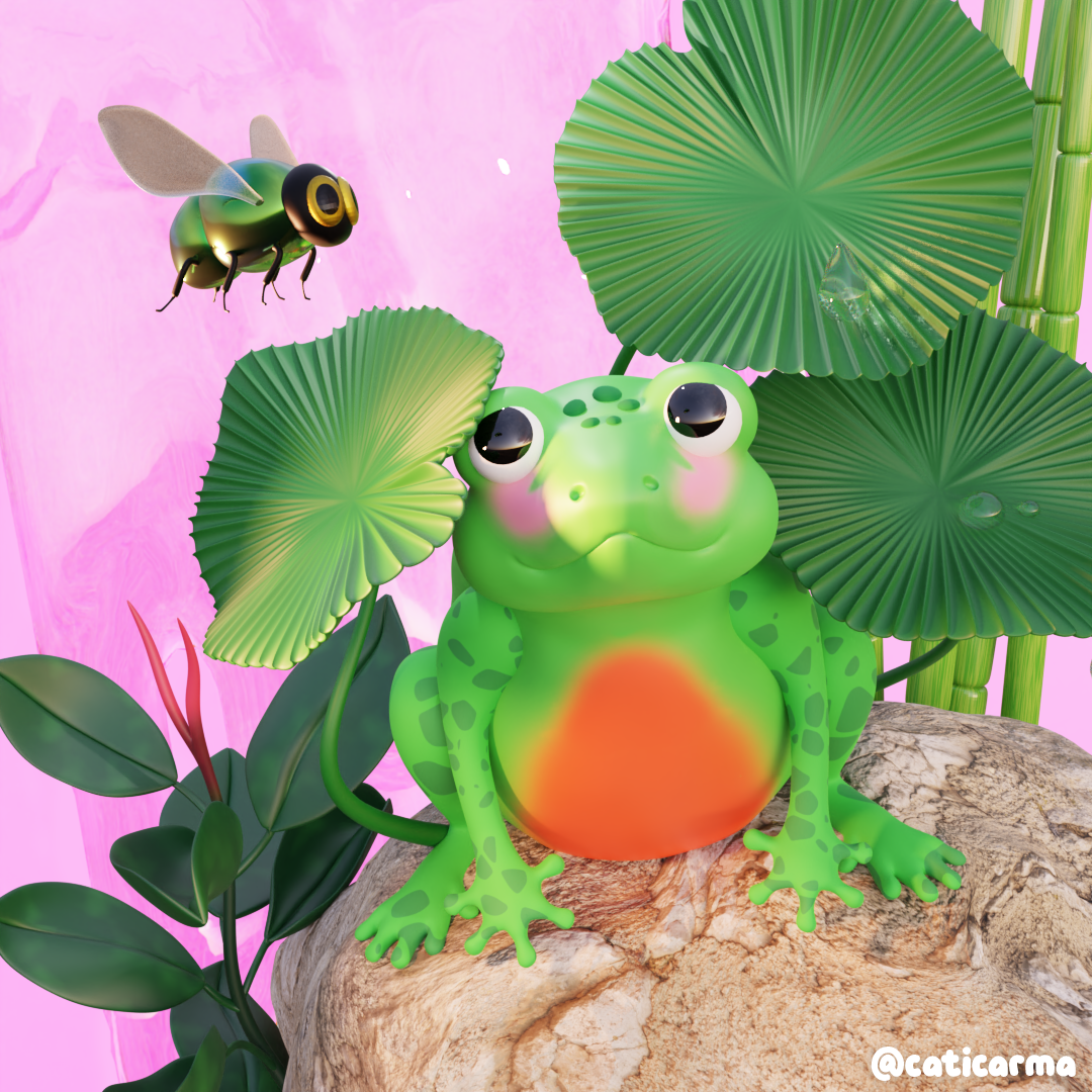 FlyTrap 3d 3d animation 3d art 3d artist 3d character 3d design 3d fly 3d frog 3d gif 3d illustration 3d illustrator 3d modeling berlin 3d blender blender 3d character design colorful cute illustration kawaii