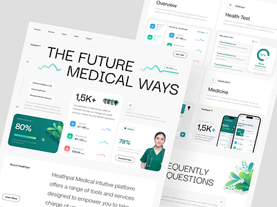 Healthpal☘️ - Telemedicine Landing Page analytics appointment consultation design doctor health care health record health tracker homepage hospital landing page medical report web statistic telemedicine telemedicine landing page telemedicine website web web design website website design