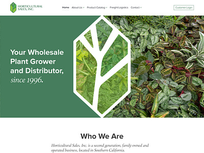 Horticultural Sales branding design typography ui ux web website