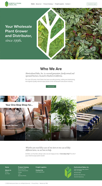 Horticultural Sales branding design typography ui ux web website