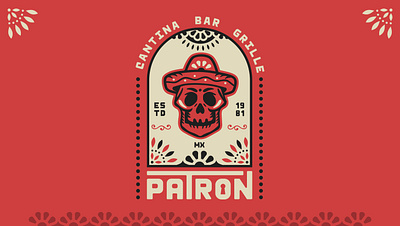 Patron: Cantina - Bar - Grille badge bar branding cantina design graphic graphic design illustrator logo