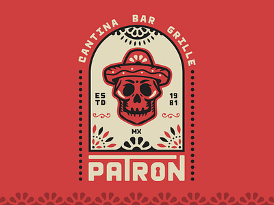 Patron: Cantina - Bar - Grille badge bar branding cantina design graphic graphic design illustrator logo