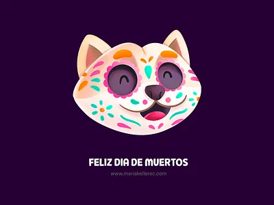 Feliz dia de muertos calavera cartoon character children cute dayofthedead diademuertos illustration kawaii kids mexico shiba inu sugarskull