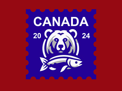 CANADA - 2024 bear branding canada dear design fish graphic design icon identity illustration logo marks salmon symbol ui