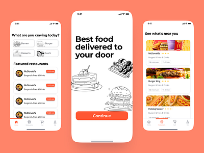 Food Delivery App Design app mobile design ui